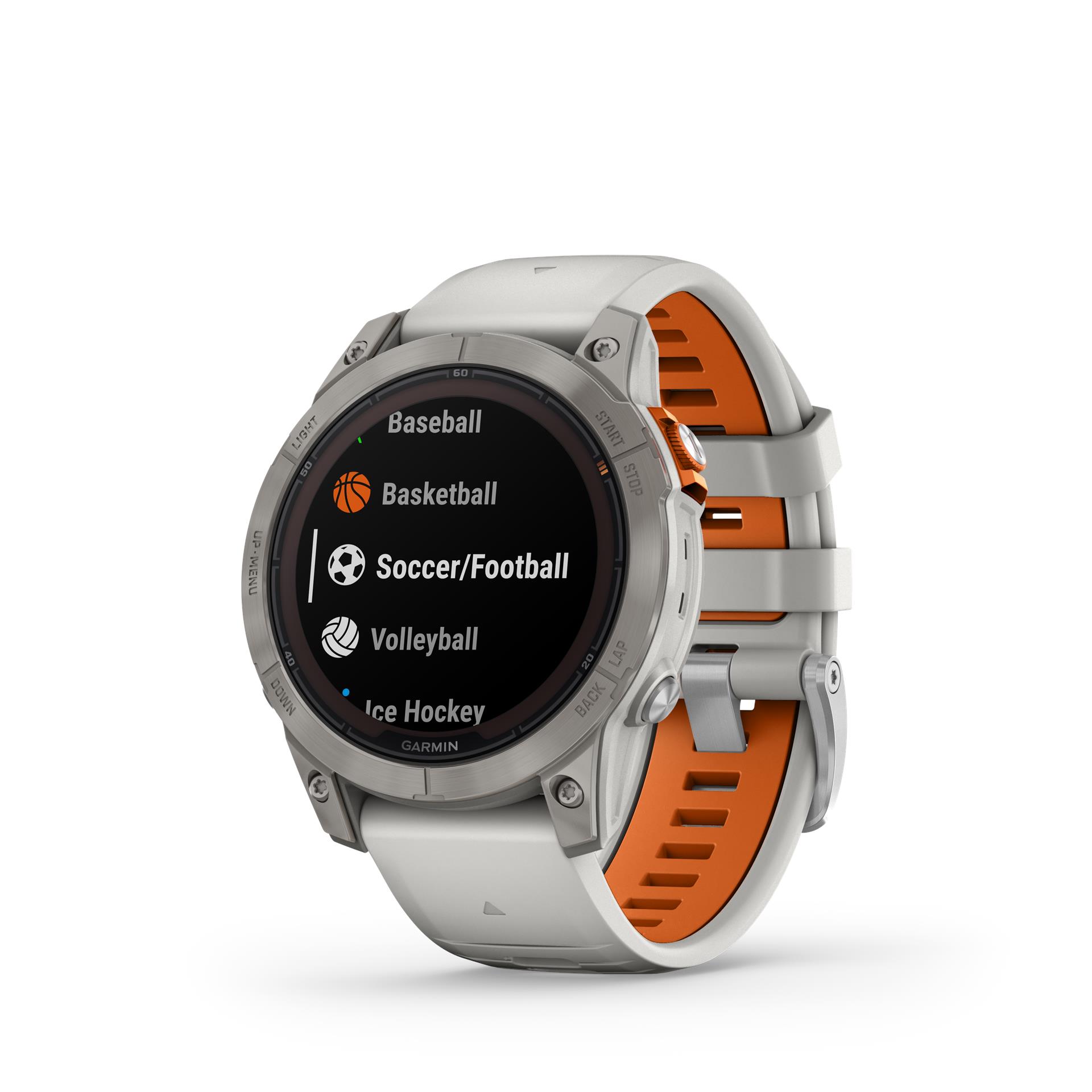Garmin Fenix 7 Pro Sapphire Solar smartwatch, 47 mm, Orange/Grey