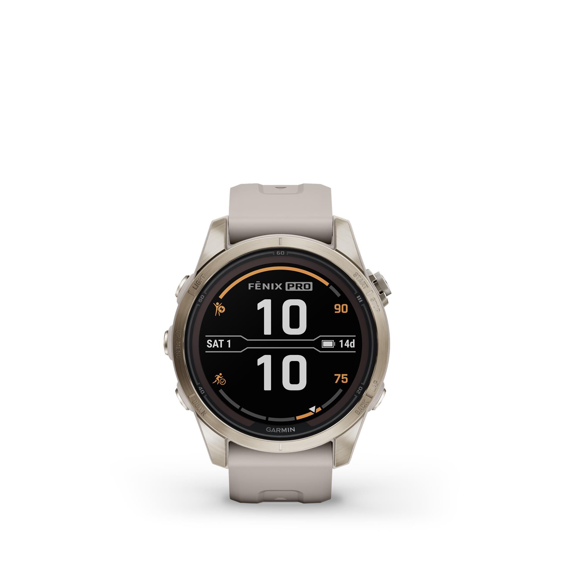 Garmin fēnix 7S Pro Sapphire Solar смарт-часы, 42 mm, Мягкое золото/Песок