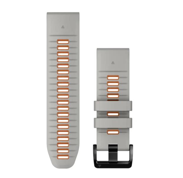 Garmin QuickFit 26 Watch Strap, Fog Gray/Ember Orange