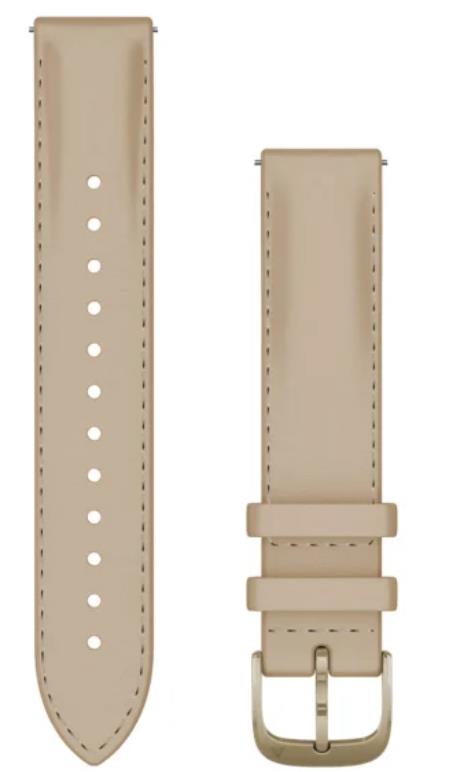 Garmin Quick Release Leather Band, 18mm, Light Sand