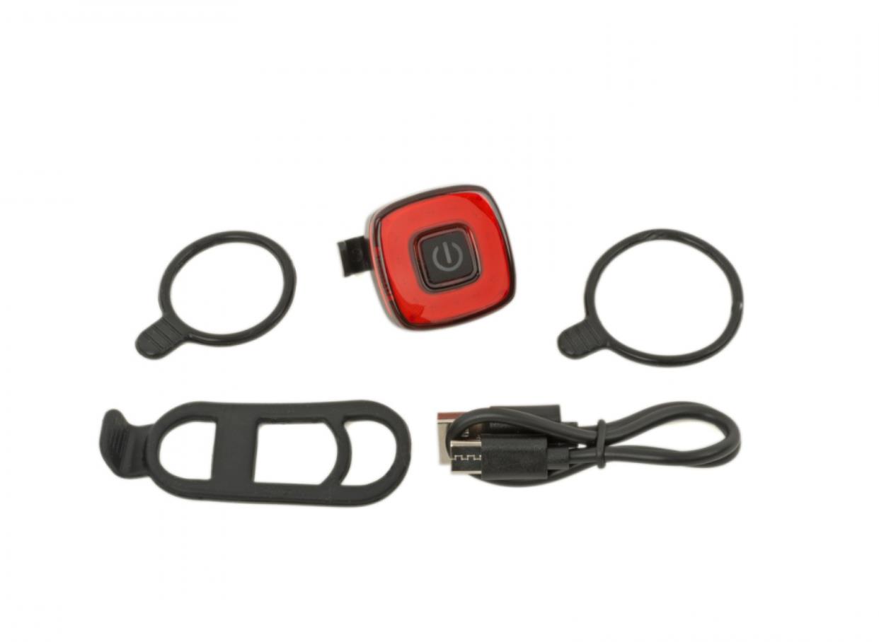 Author Fashing light A-Square USB CobLed 50 lm  (black/red-lens)