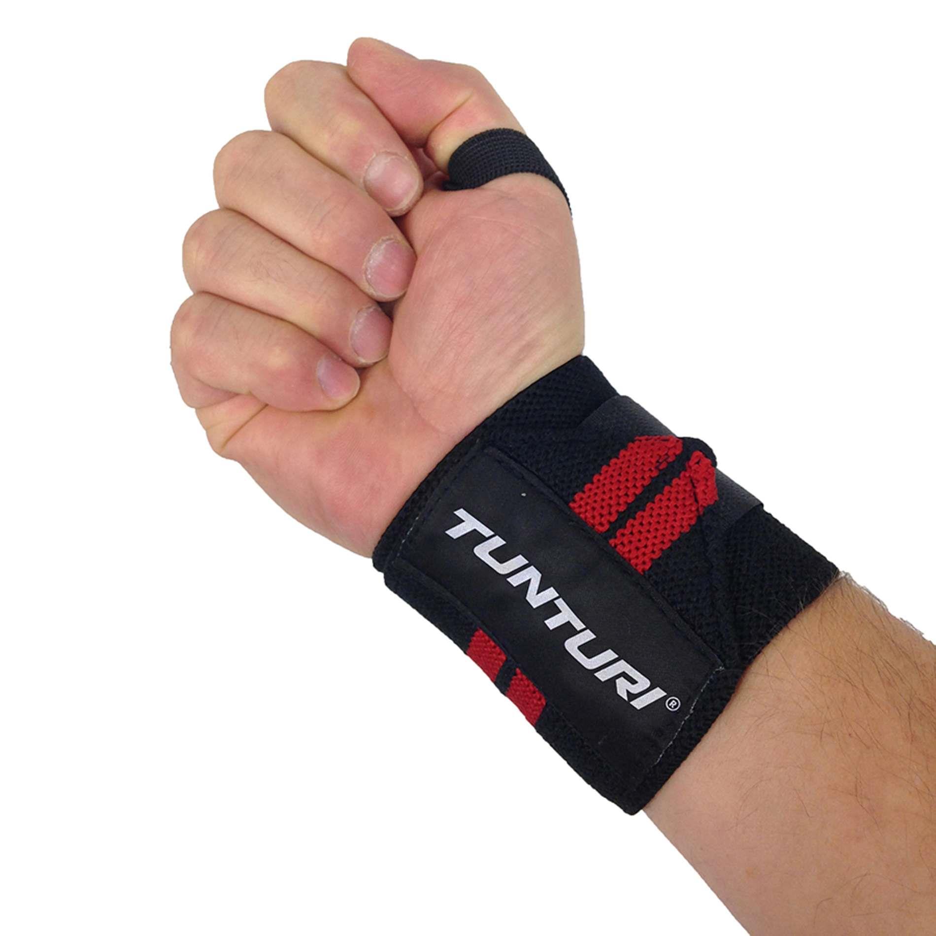 Tunturi Wrist Wraps Red, 2pcs