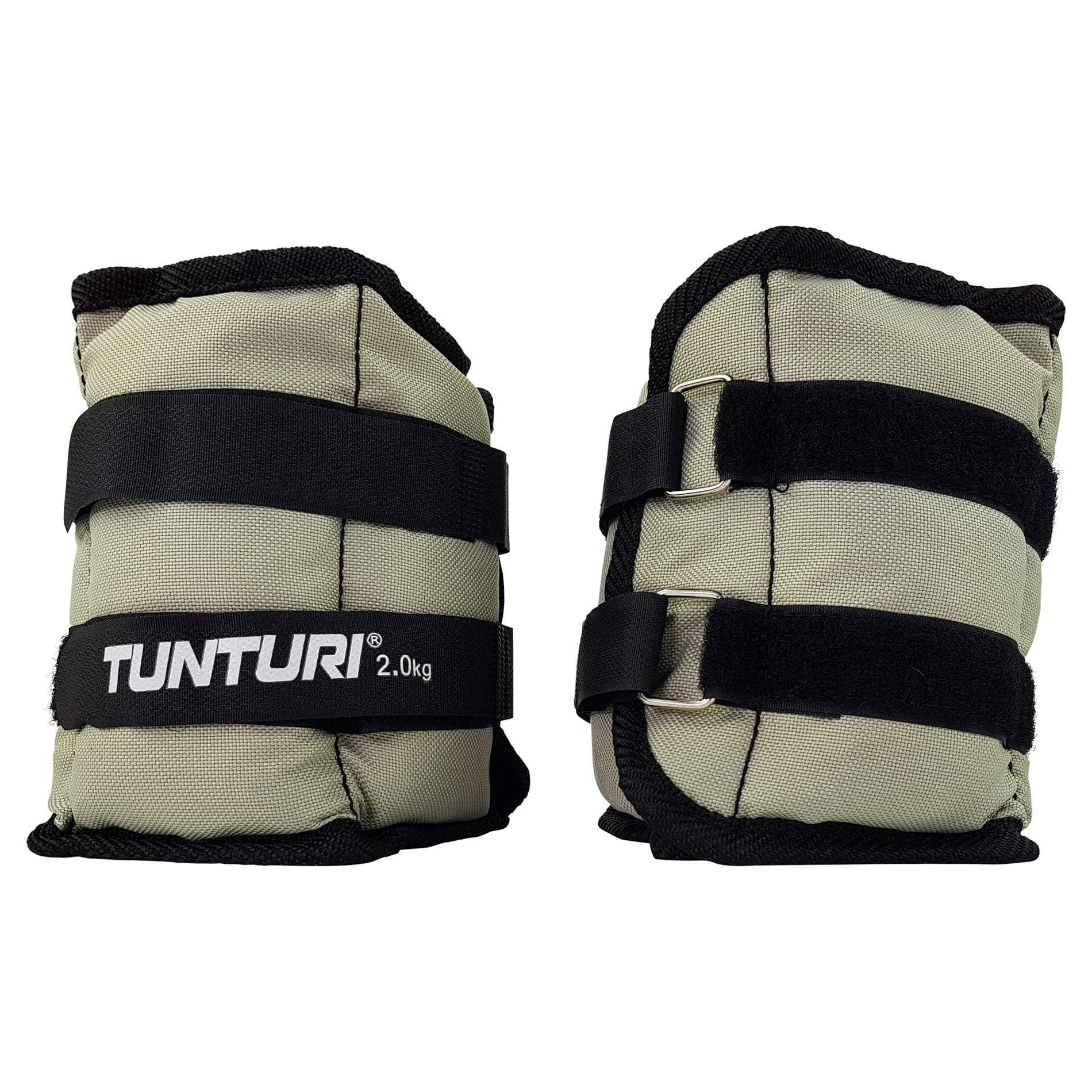 Tunturi Wrist and Ankle Weights 2kg, Gray, 2pcs