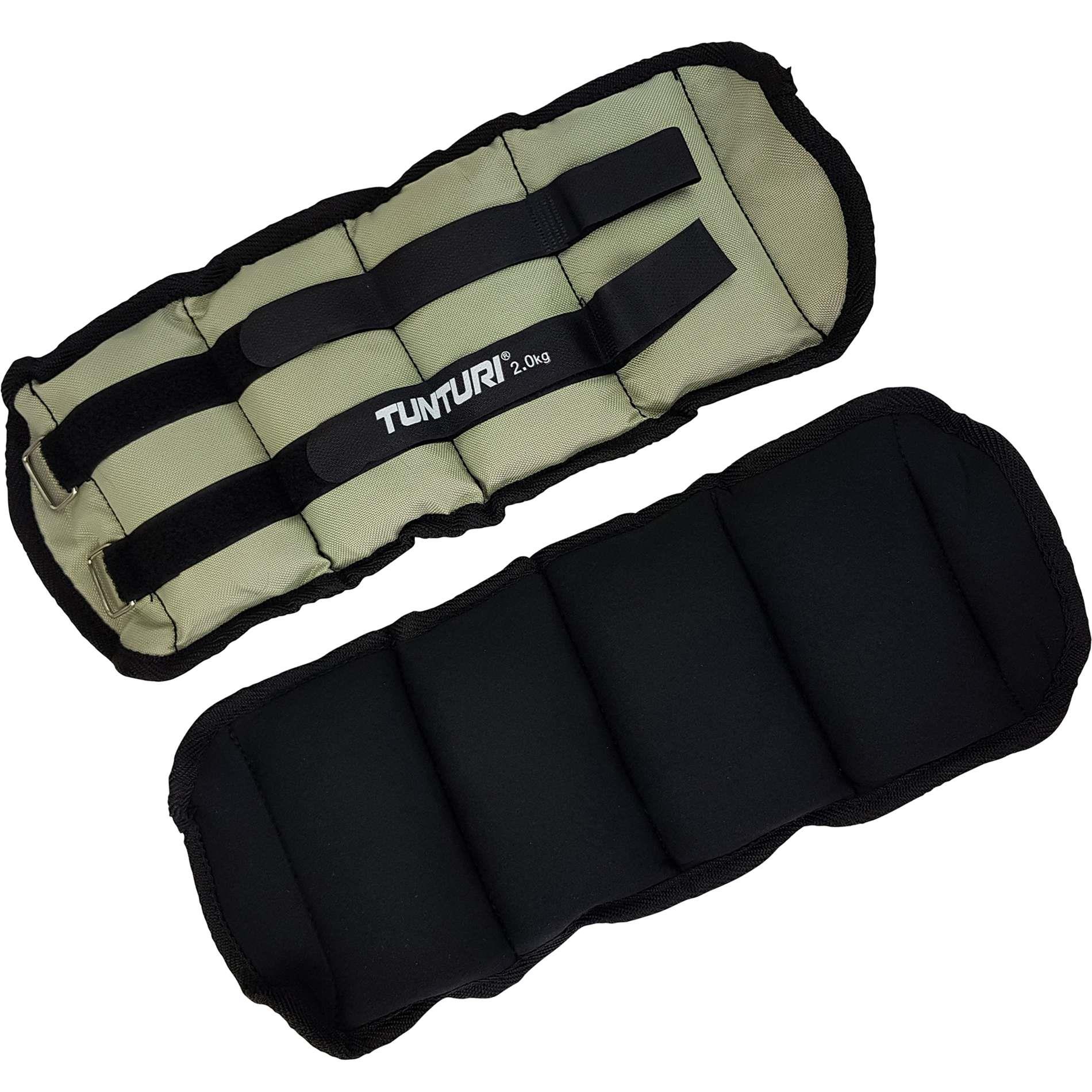 Tunturi Wrist and Ankle Weights 2kg, Gray, 2pcs