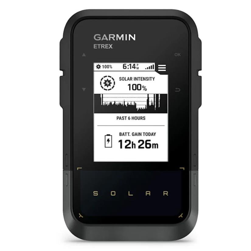 Garmin eTrex Solar Portatīvā GPS navigācijas ierīce ar saules enerģijas uzlādi