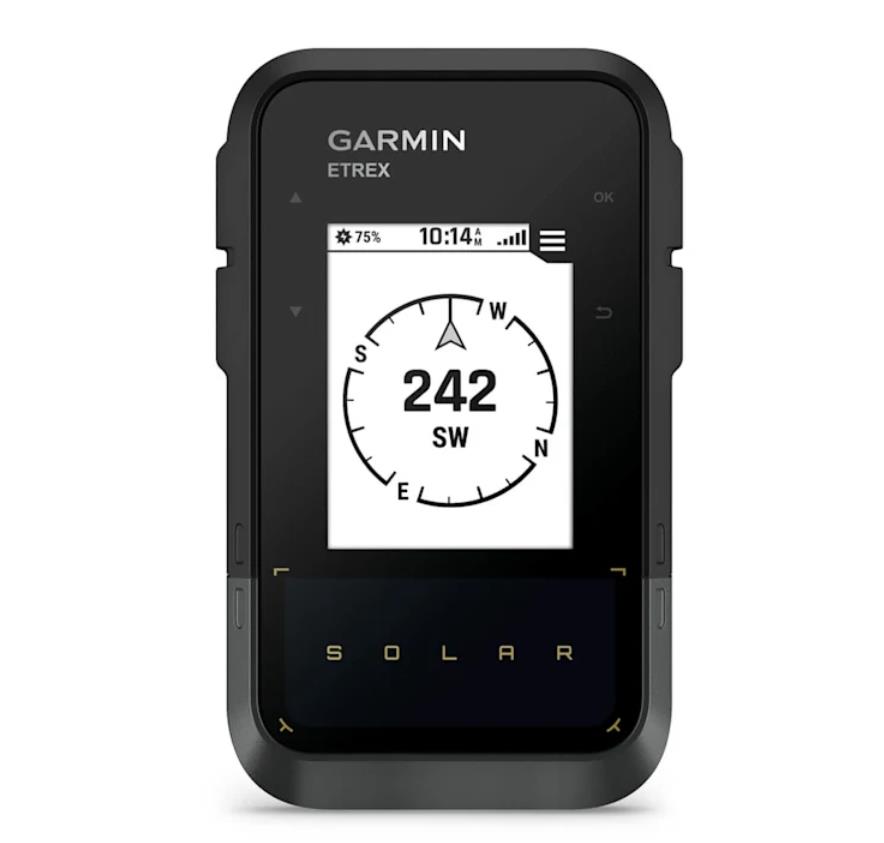 Garmin eTrex Solar Portatīvā GPS navigācijas ierīce ar saules enerģijas uzlādi