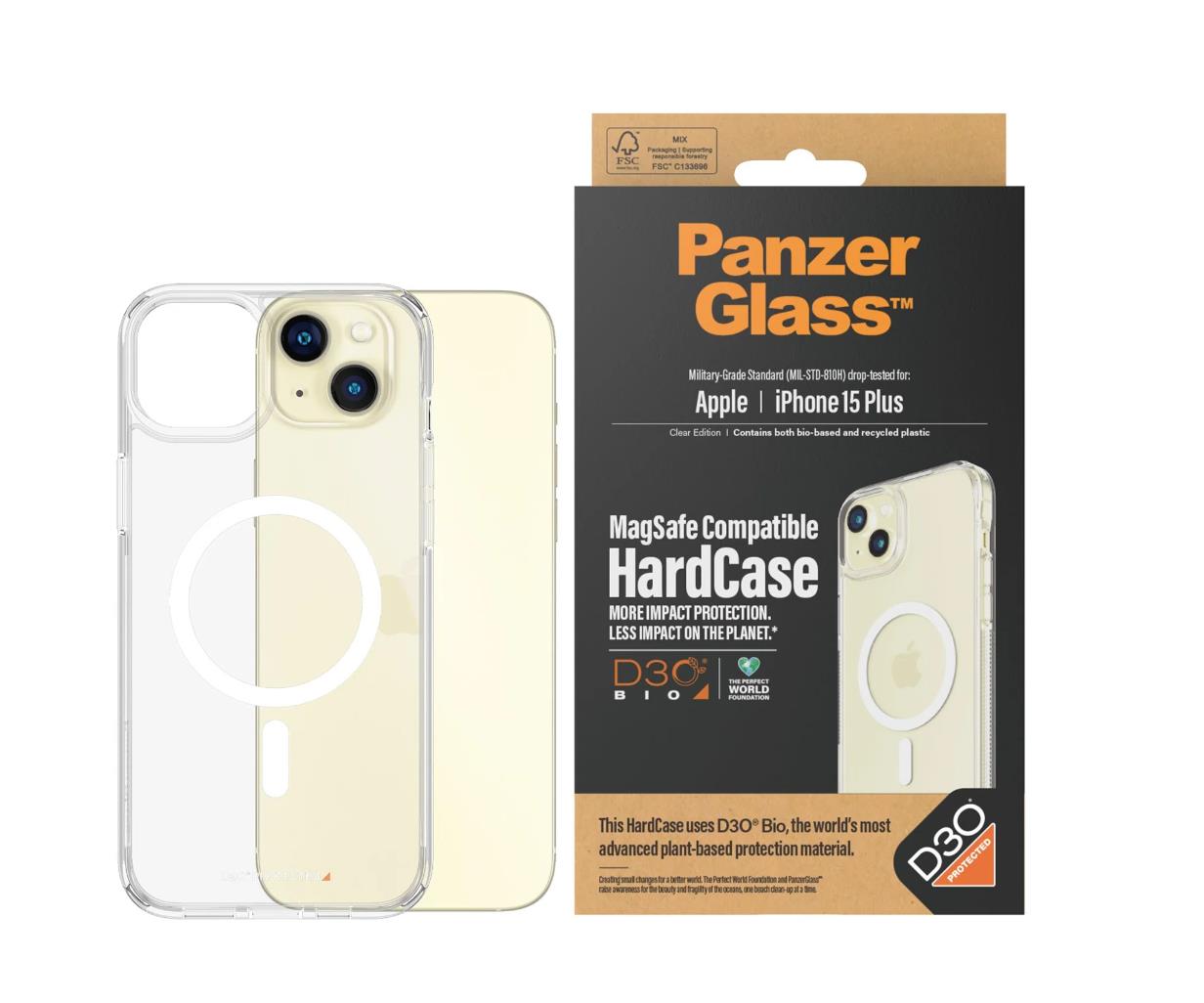 PanzerGlass™ HardCase MagSafe Compatible with D3O iPhone 15 Plus