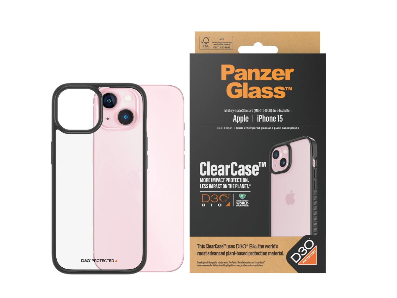 PanzerGlass™ ClearCase with D3O iPhone 15