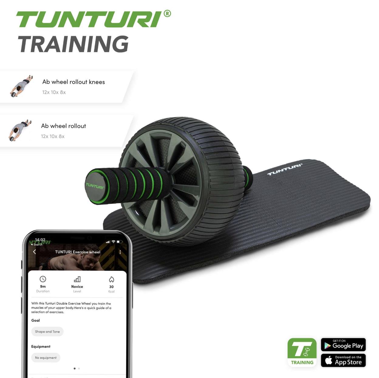 Tunturi Pro Exercise Wheel Deluxe
