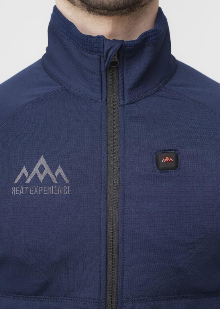 HeatX Heated Grid Fleece Mens Blue XL