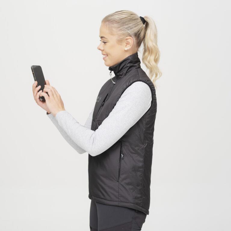 HeatX Heated Outdoor Vest Womens, Black, XL