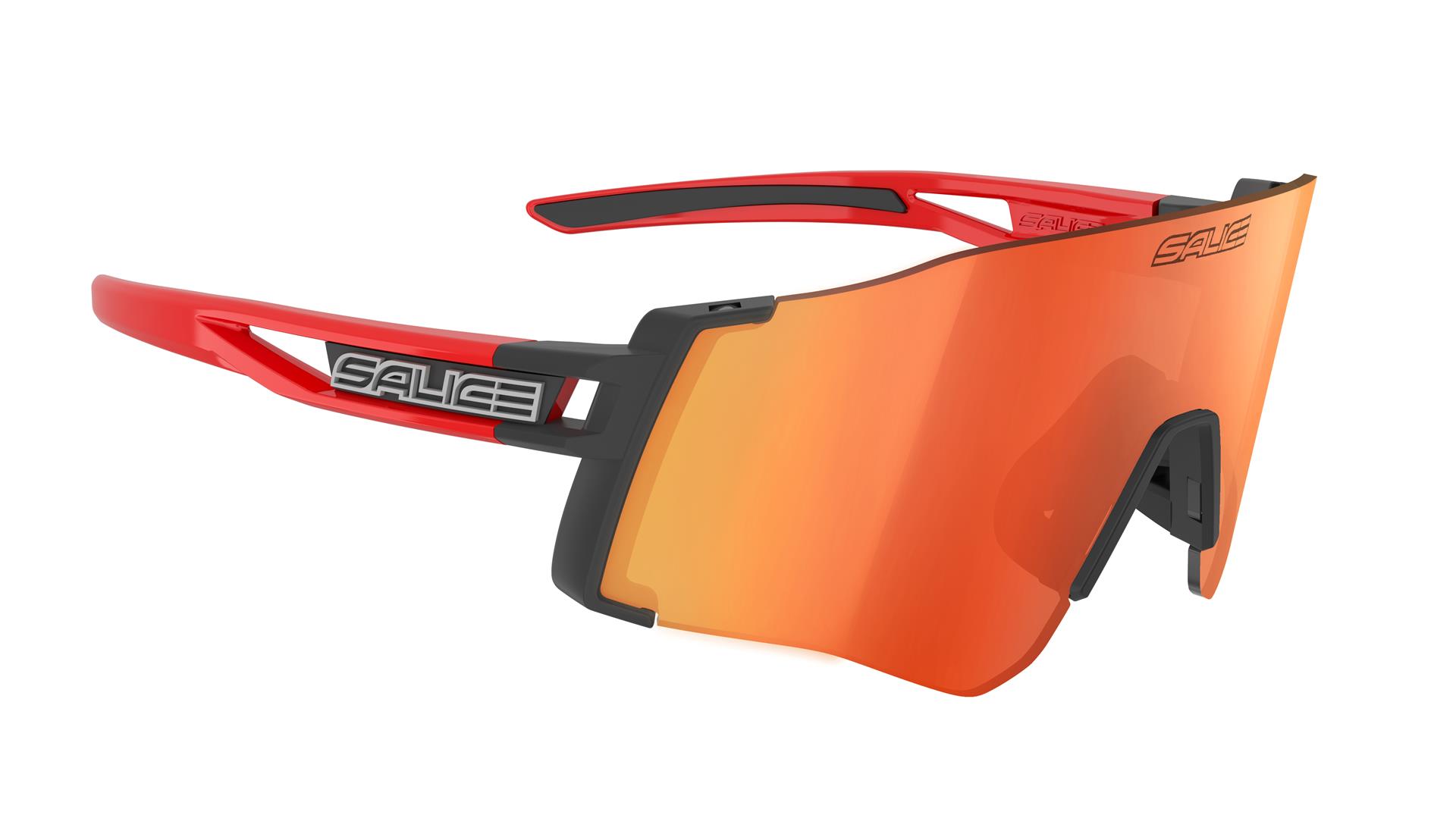Salice 026RW Sportiniai akiniai nuo saulės, juodi/raudoni