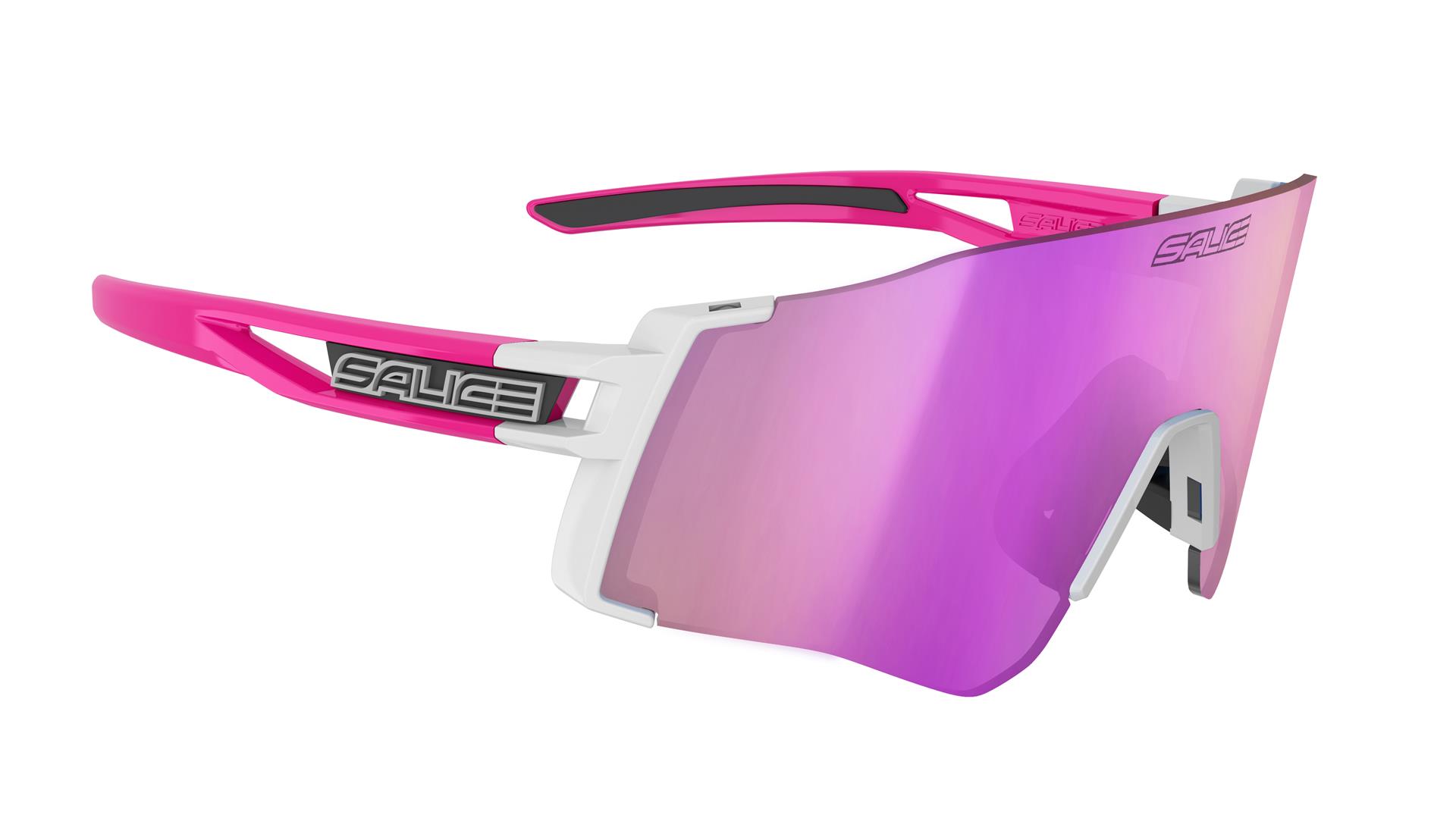 Salice 026RW Спортивные солнцезащитные очки, Бело-фиолетовые/фиолетовые