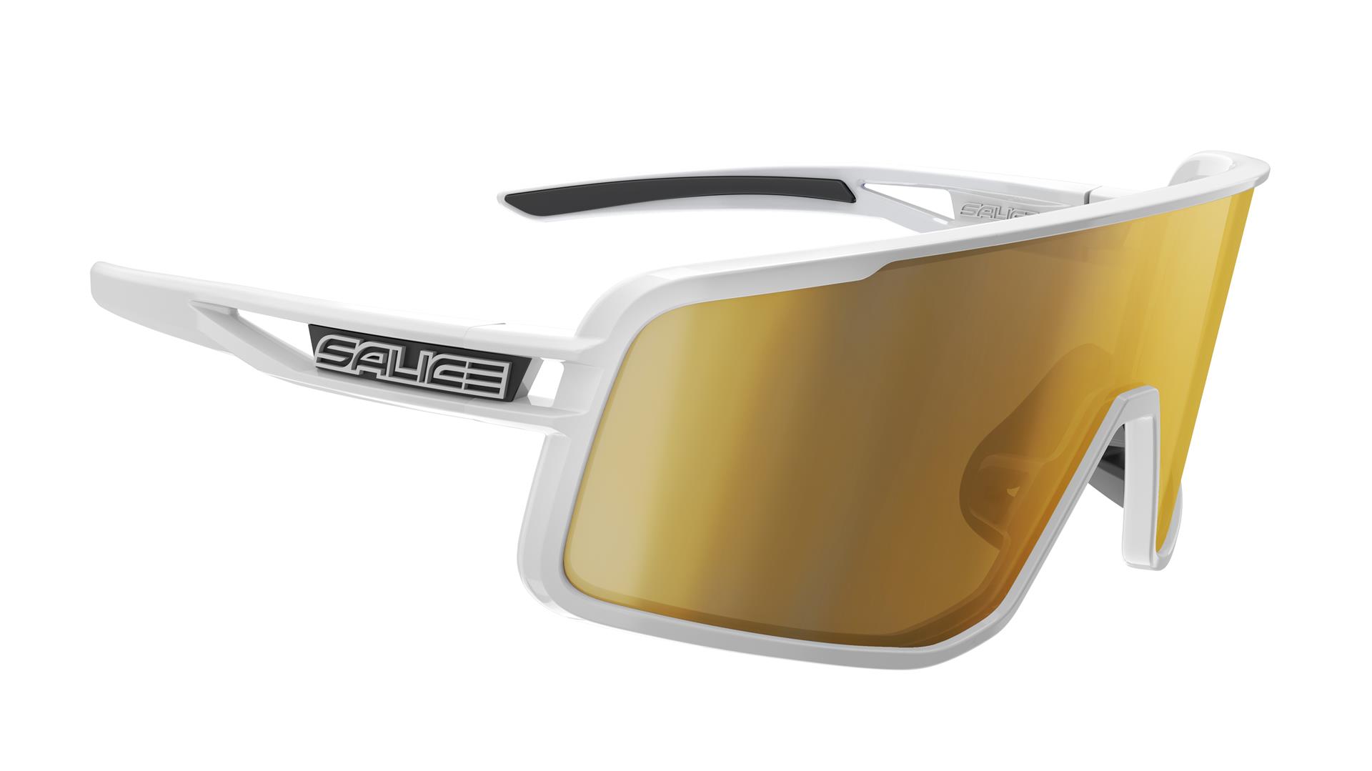 Salice 022RWX Sportiniai akiniai nuo saulės, Balta/aukso spalva