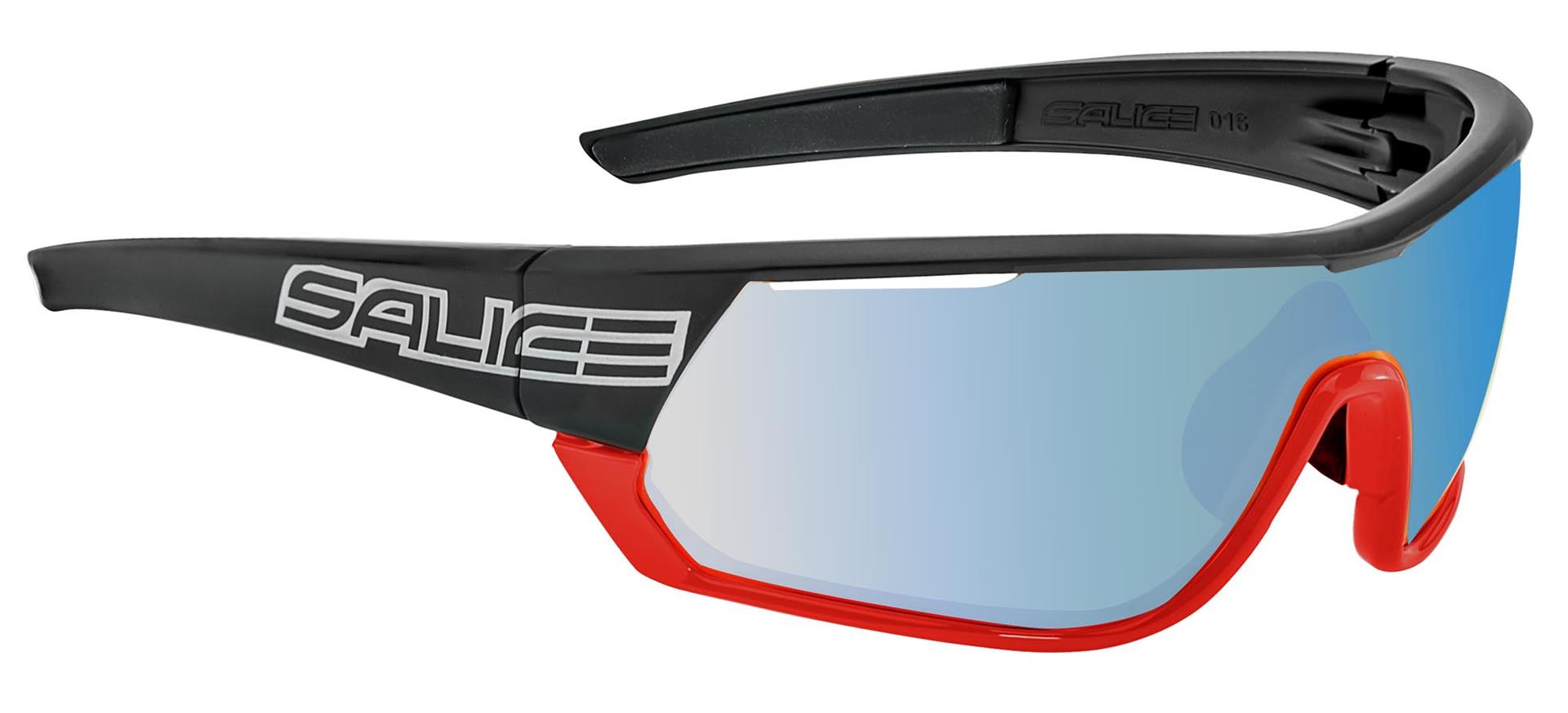 Salice 016RWX Спортивные солнцезащитные очки, Черные/Красные