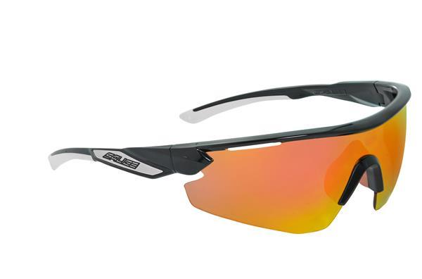 Salice 012RW Sportiniai akiniai nuo saulės, juodi/raudoni