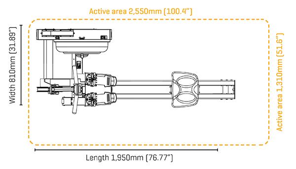 Fluid Vortex VX-3 Side Tank Гребной тренажер, Серебристый 