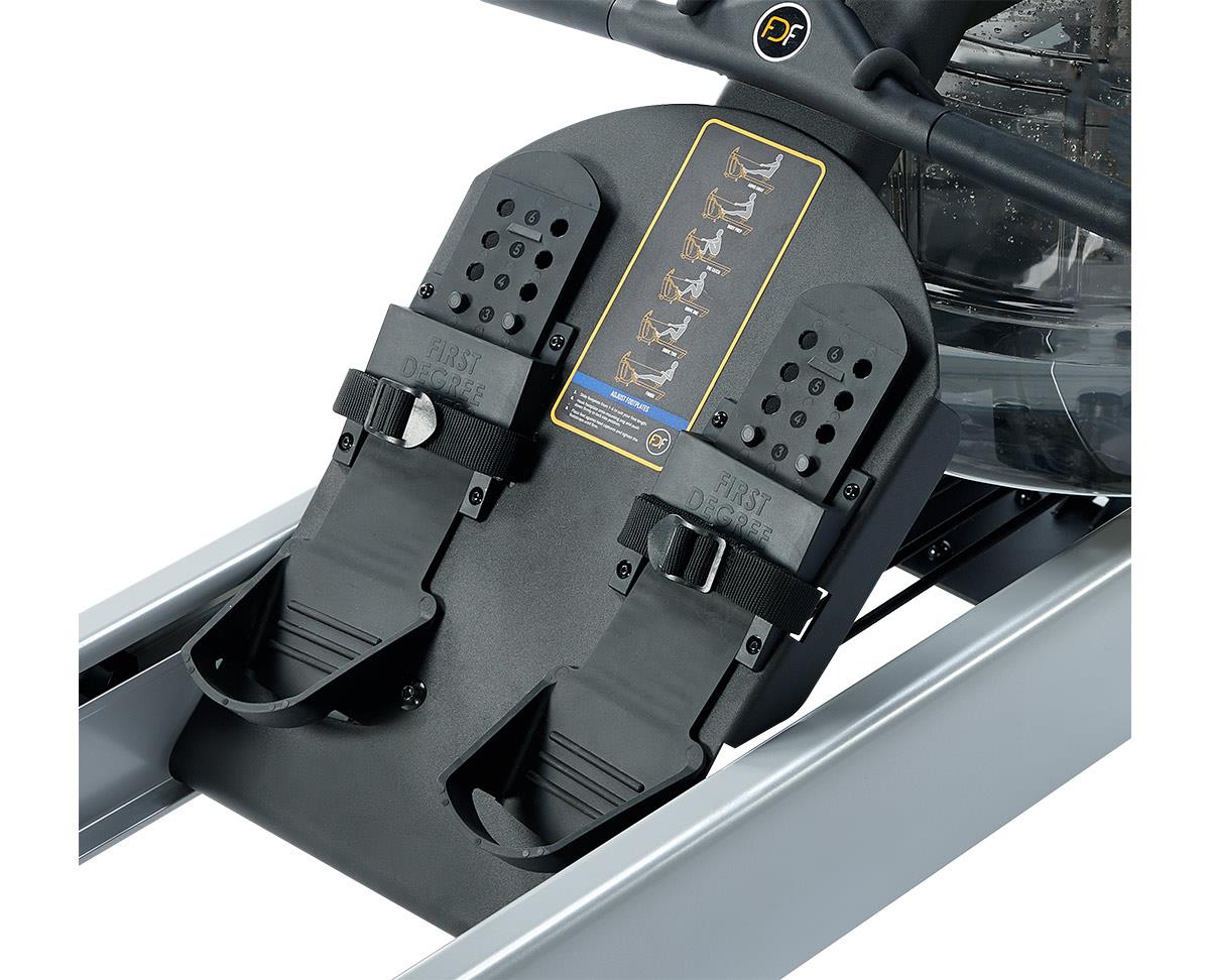 Fluid Rower Mega Pro XL Airēšanas trenažieris, Sudraba