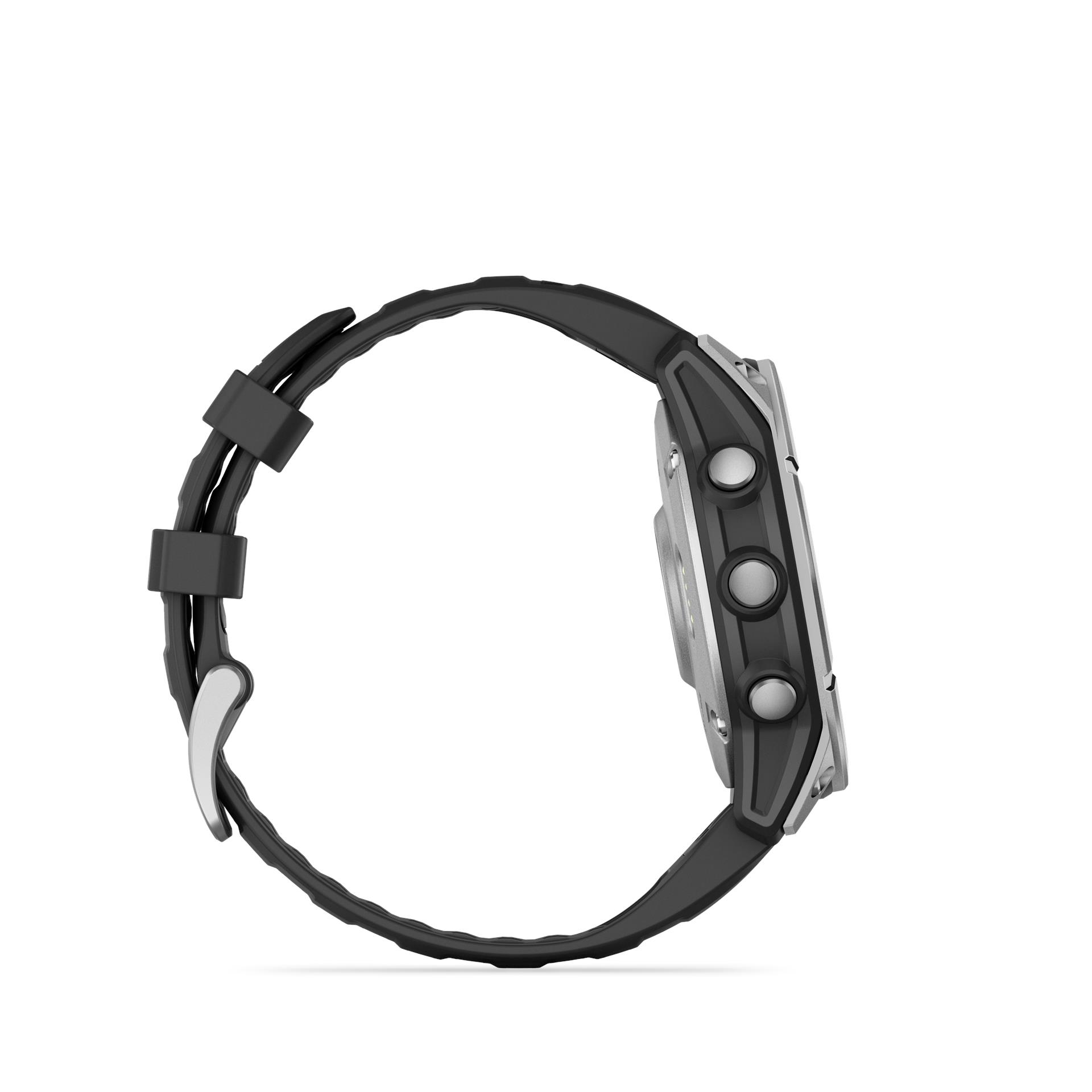 Garmin Fenix E käekell, 47 mm, roostevaba teras/must