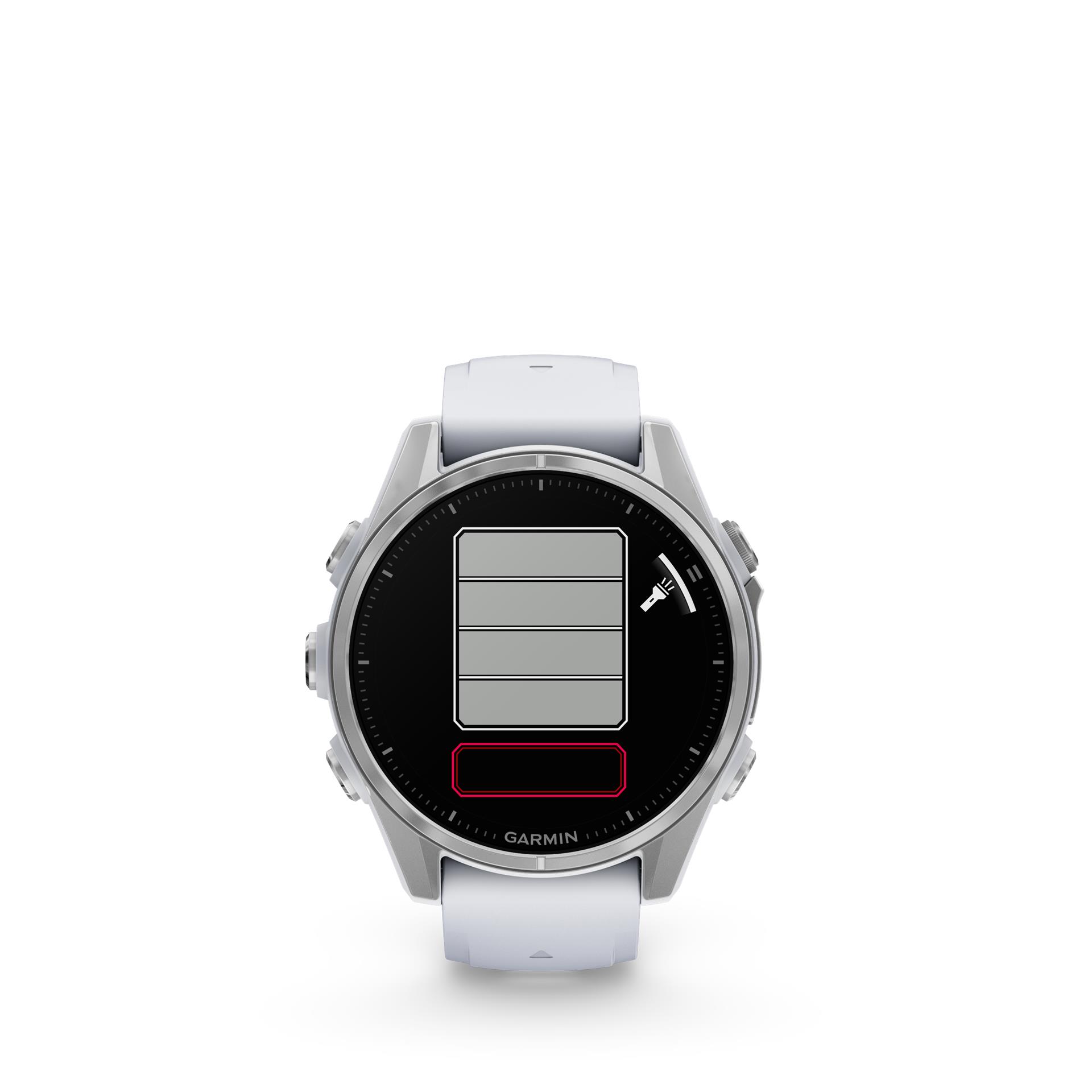 Garmin fenix 8 AMOLED laikrodis, 43 mm, Whitestone su Whitestone apyranke