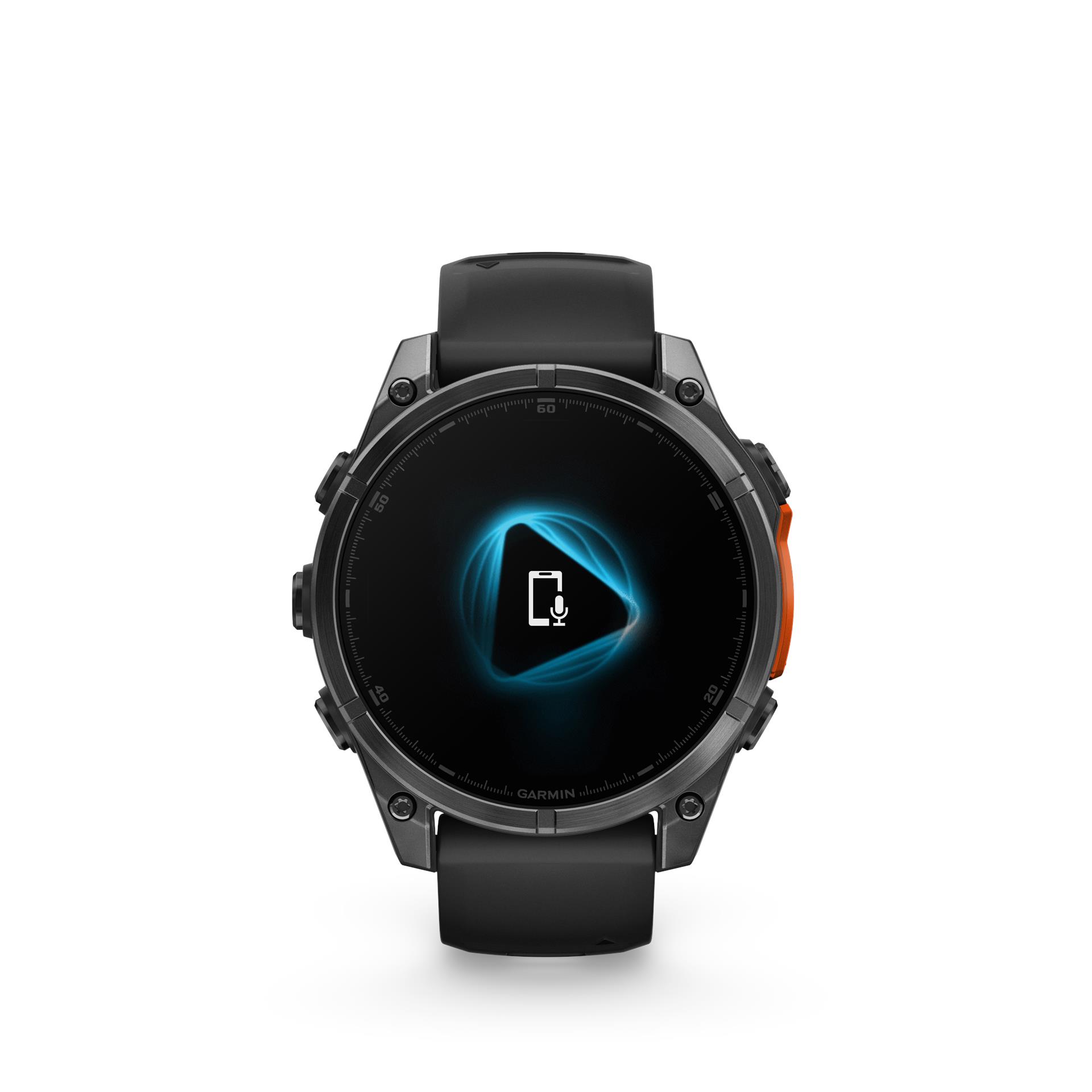 Garmin fenix 8 AMOLED watch, 47 mm, Black with Black Band