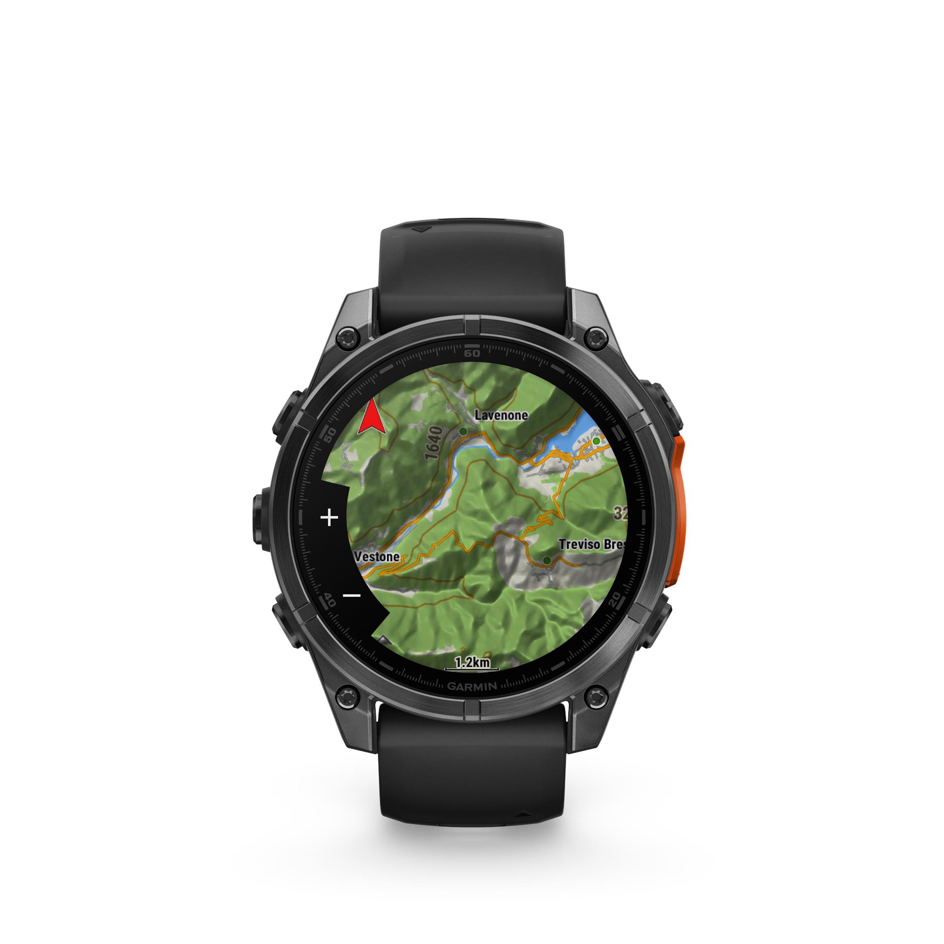 Garmin fenix 8 AMOLED kell, 47 mm, must, musta rihmaga