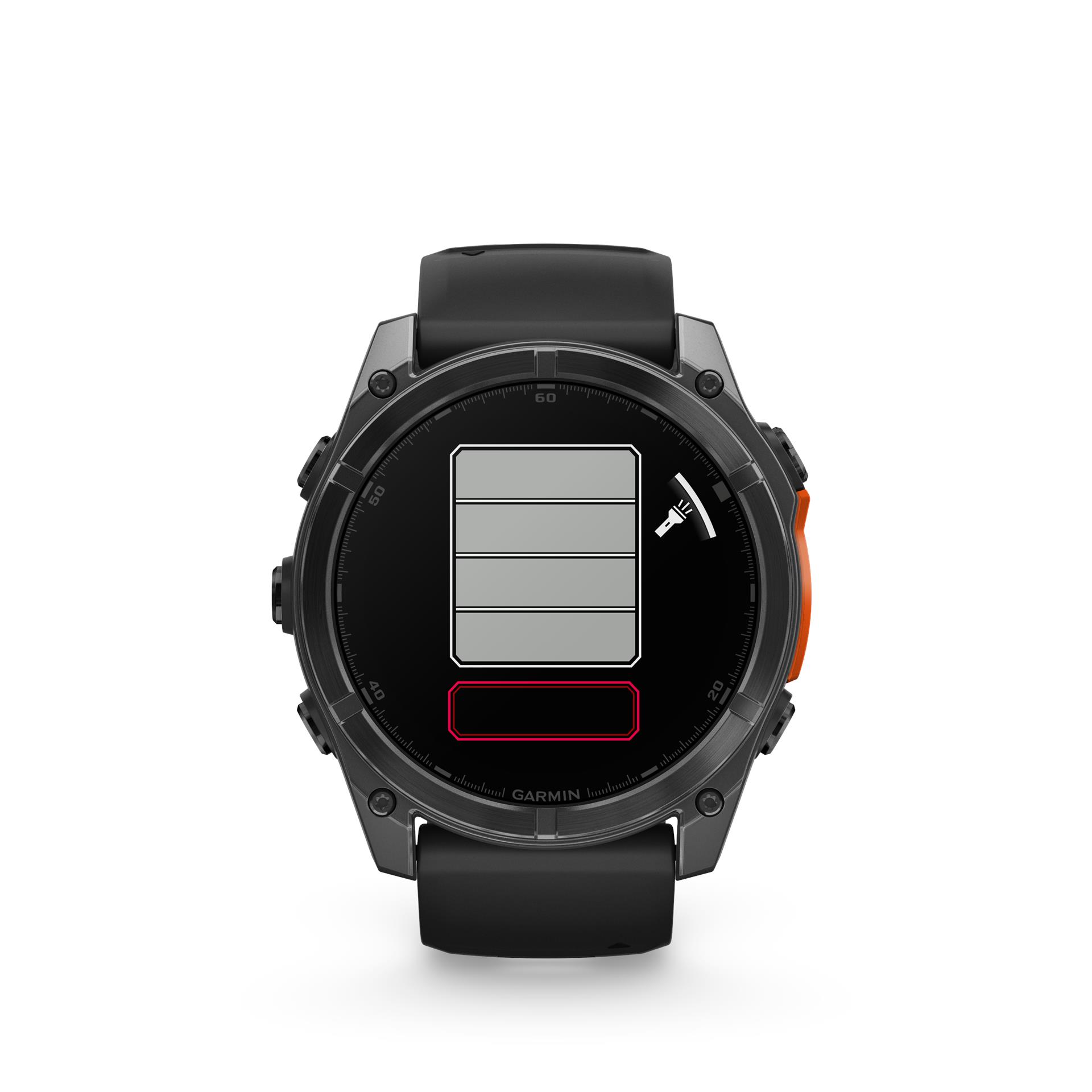 Garmin Fenix 8 AMOLED watch, 51 mm, Slate grey with Black silicone band