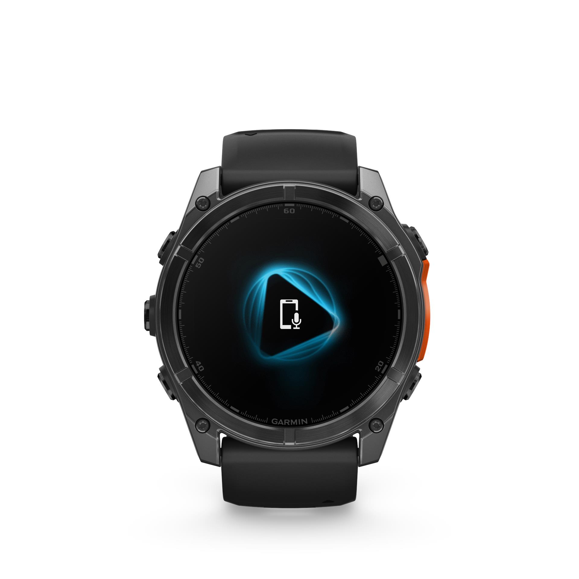 Garmin Fenix ​​8 AMOLED laikrodis, 51 mm, pilkos spalvos su juoda silikonine apyranke