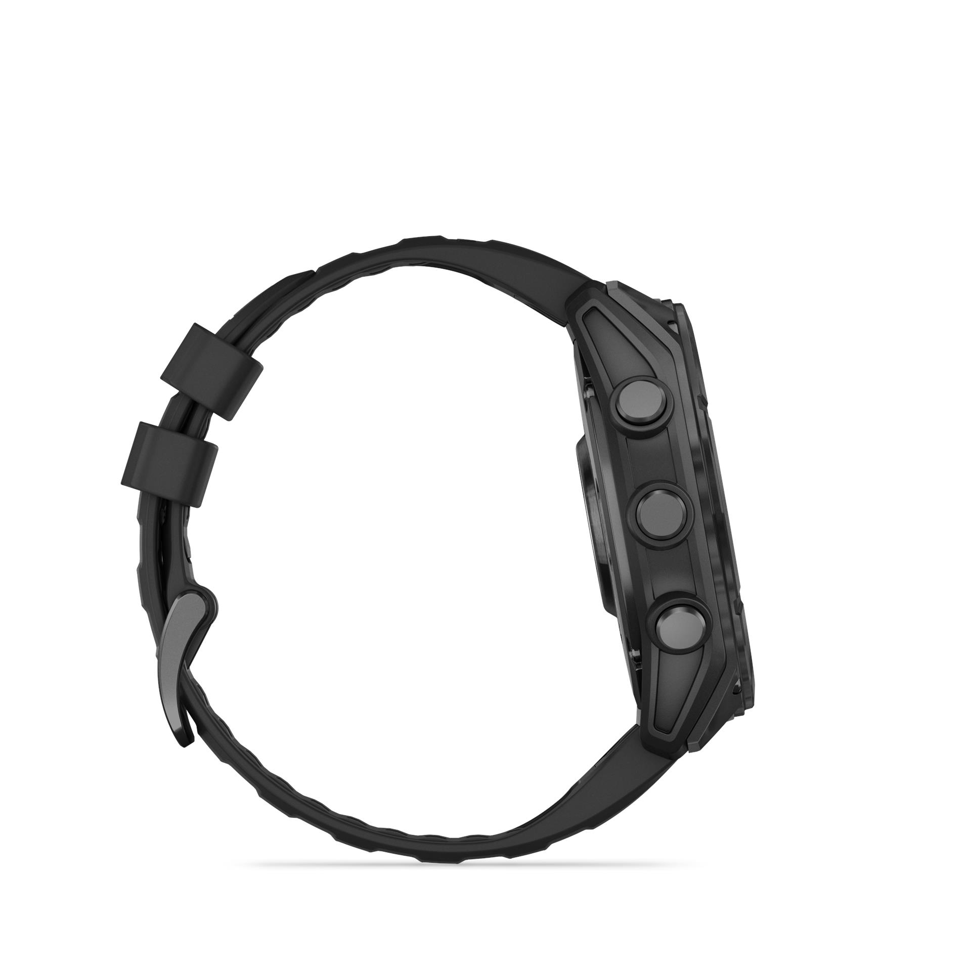 Garmin Fenix ​​8 AMOLED laikrodis, 51 mm, pilkos spalvos su juoda silikonine apyranke