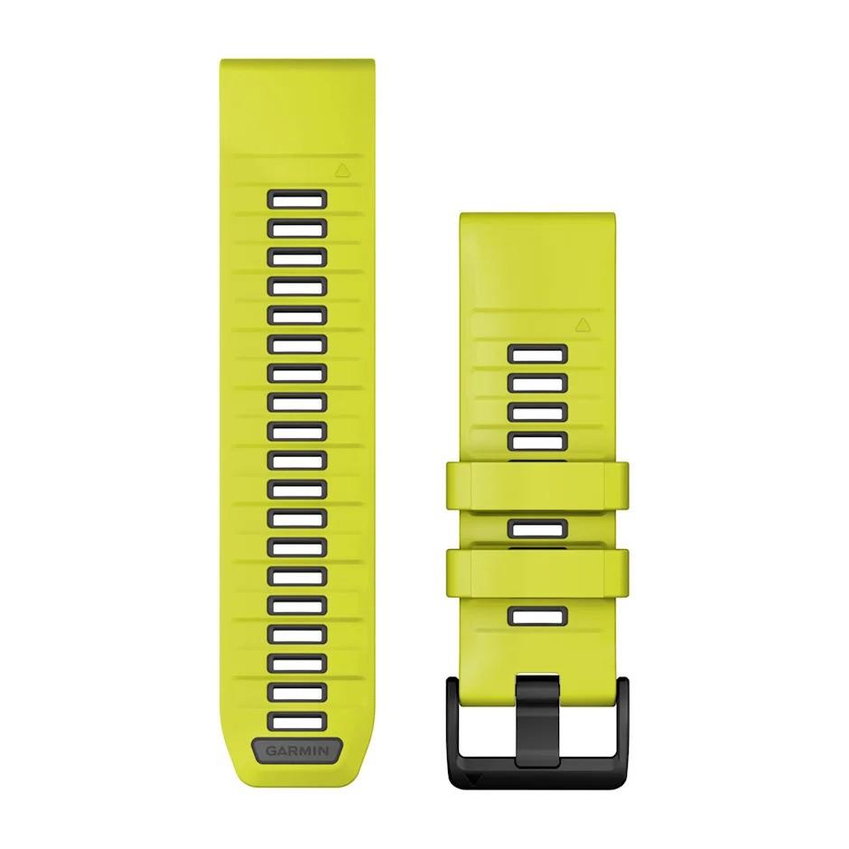 QuickFit® 26 Watch Bands, Amp Yellow/Graphite Silicone