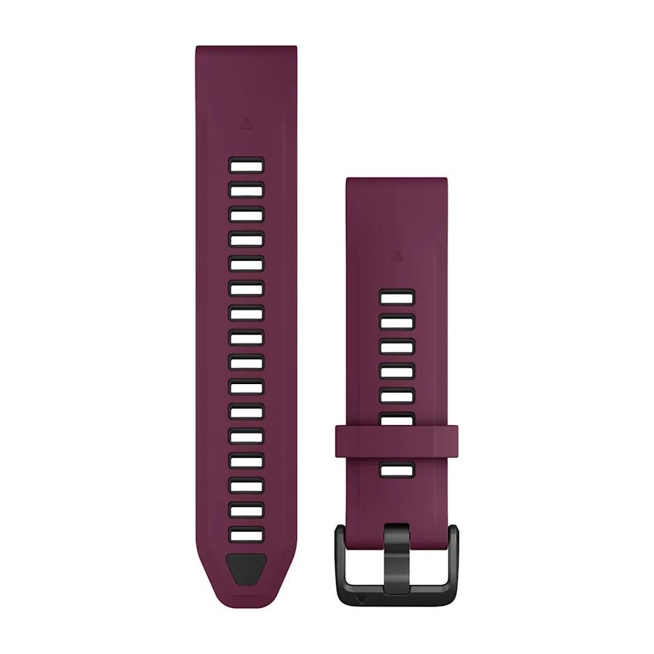 Garmin QuickFit 20mm Silicone Watch Band, Merlot/Graphite