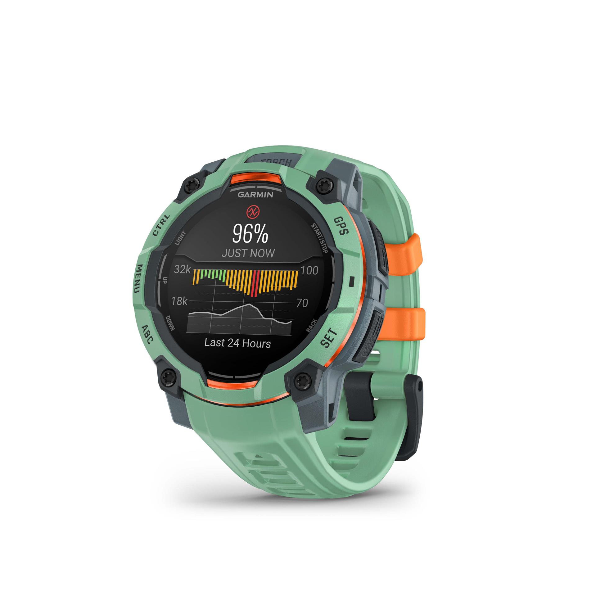 Garmin Instinct 3 viedpulkstenis, AMOLED, 45 mm, Neotropic ar Neotropic pulksteņa siksniņu