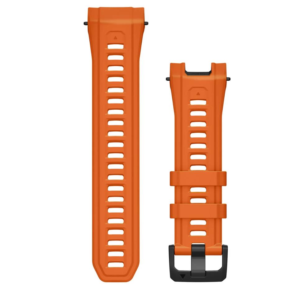 26 mm Watch Bands (Instinct 3 – 50 mm), Ember orange silicone