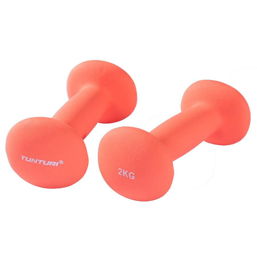 Tunturi Neopreen Dumbbells 2kg, Red, Pair