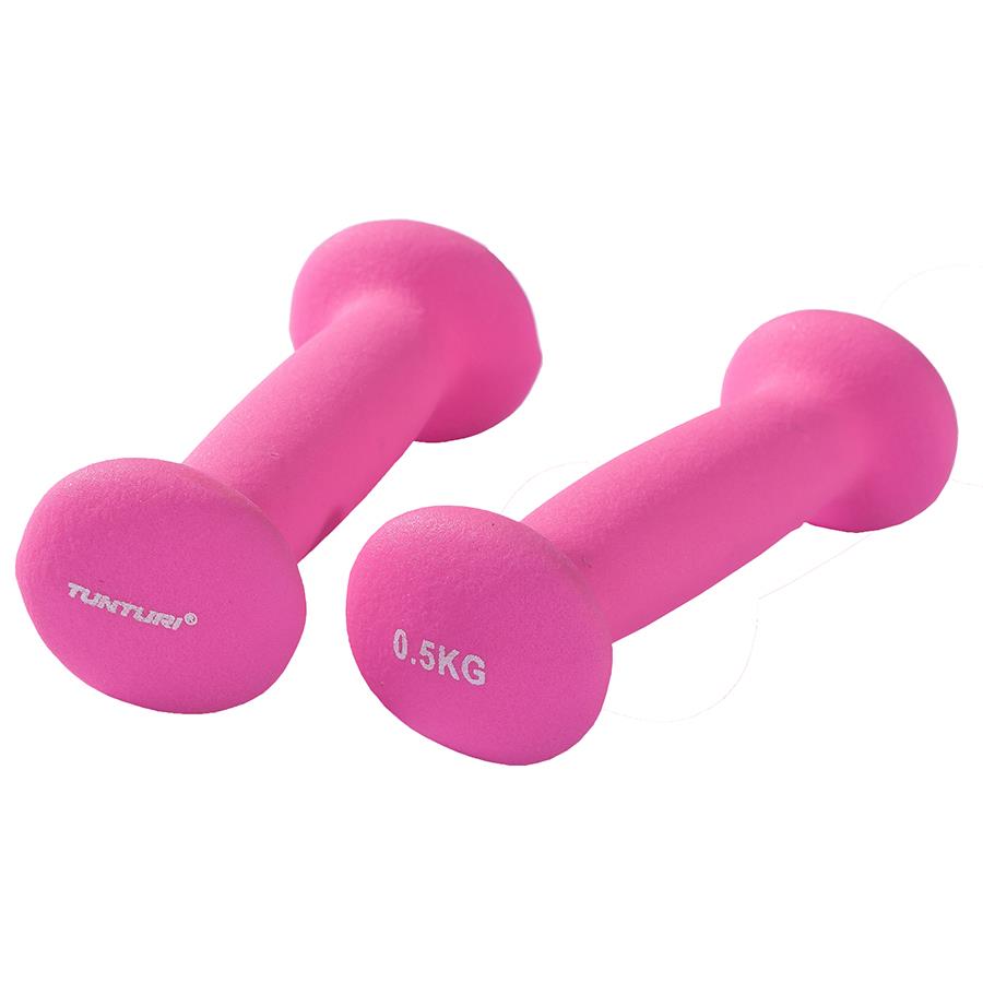 Tunturi Neopreen Dumbbells 0.5kg, Pink, Pair