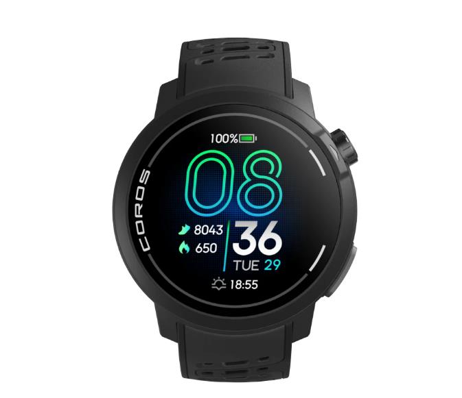 COROS PACE Pro GPS sporta pulkstenis, Melns