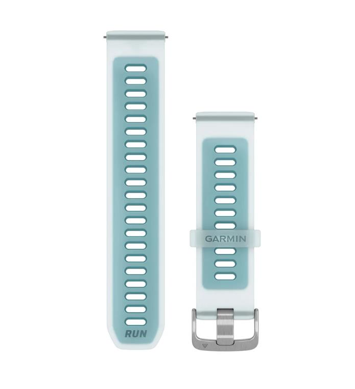 Quick Release Bands (22 mm), Translucent whitestone/turquoise with silver hardware