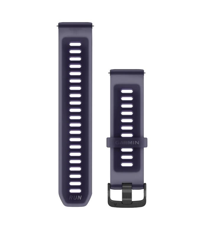 Quick Release Bands (22 mm), Translucent imperial purple/indigo with slate hardware