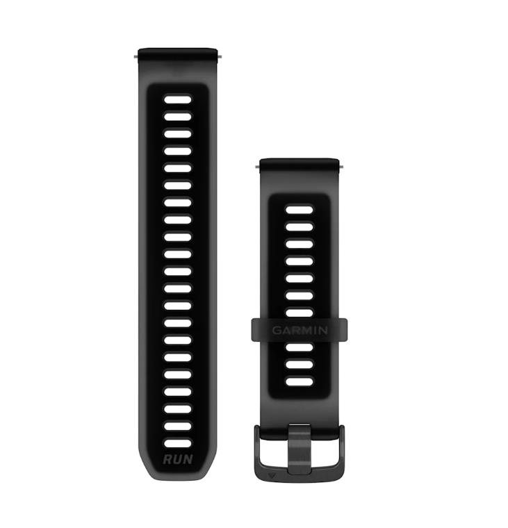 Quick Release Bands (22 mm), Translucent black/black with slate hardware