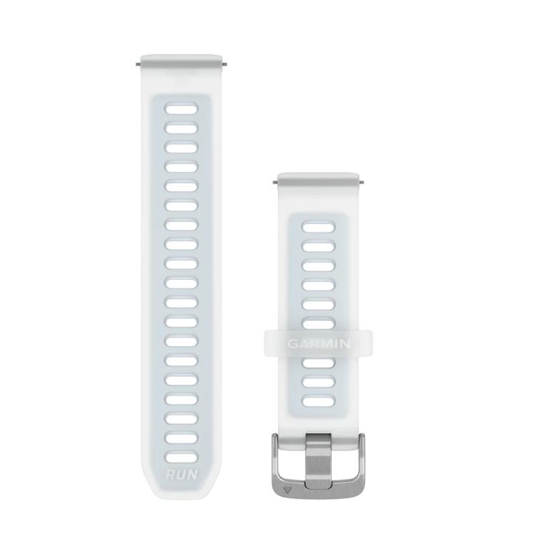 Quick Release Bands (20 mm), Translucent whitestone/cloud blue with silver hardware