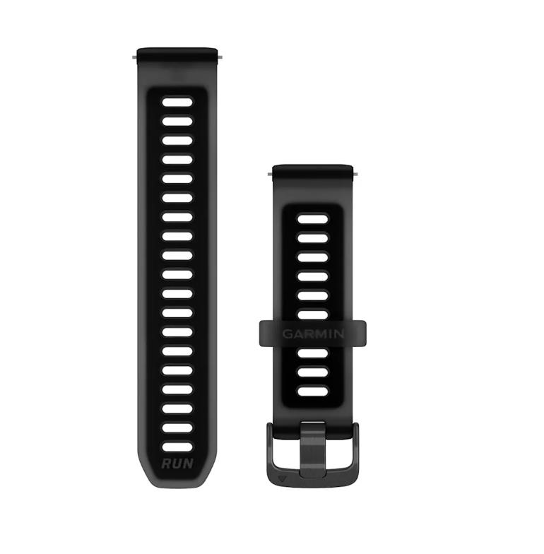 Quick Release Bands (20 mm), Translucent black/black with slate hardware