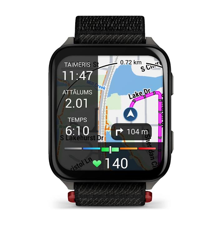 Venu X1 Black with Slate Titanium Caseback and Black ComfortFit Nylon Band