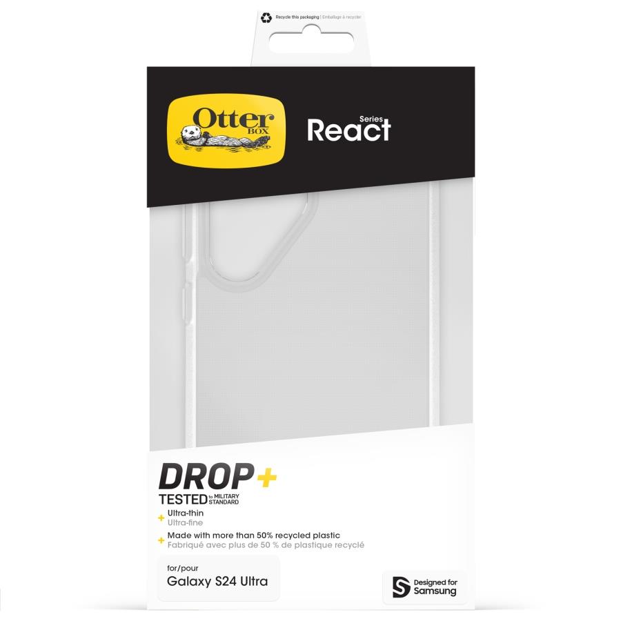 OtterBox React vāciņš, Samsung Galaxy S24 Ultra, caurspīdīgs