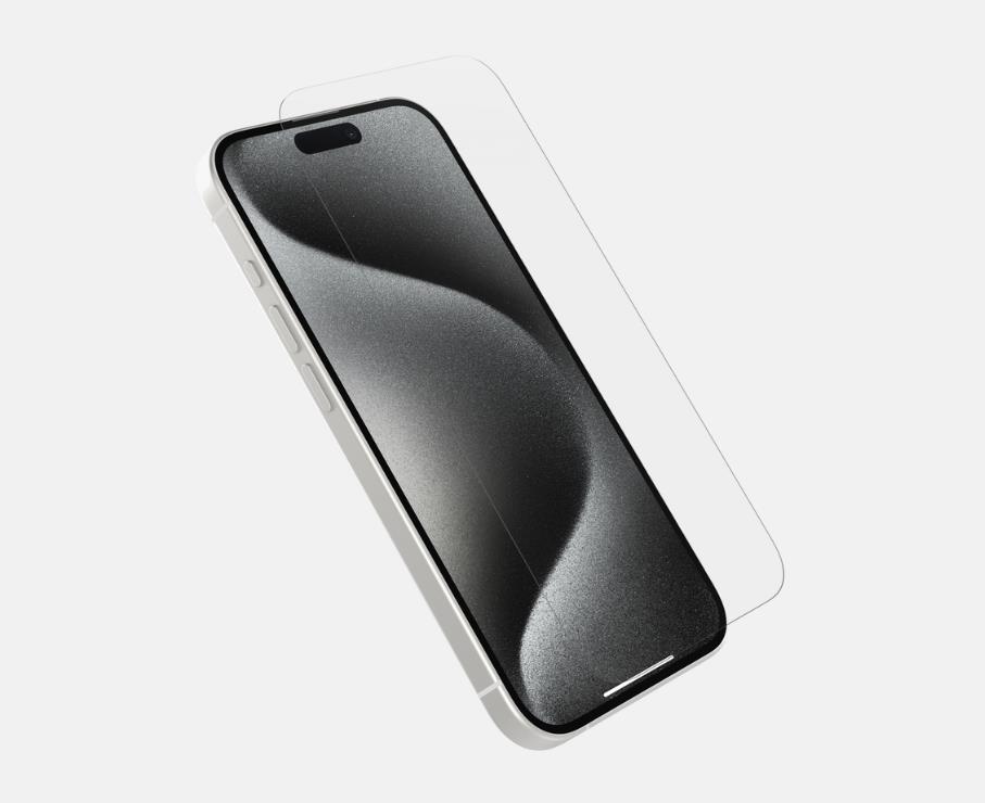 OtterBox Premium Glass, Antimicrobial, Apple iPhone 15 Pro, Clear