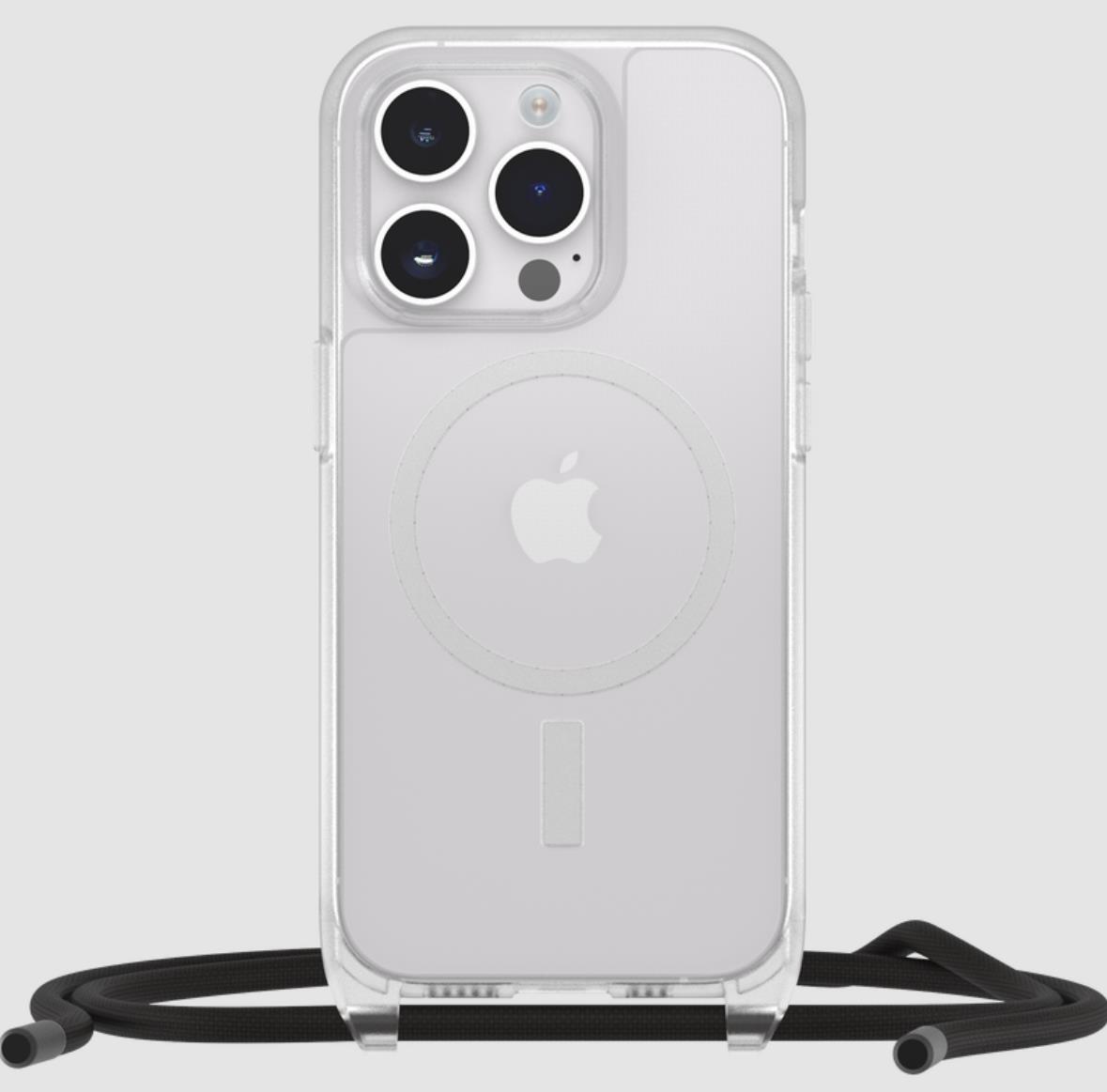 Чехол OtterBox React с цепочкой, MagSafe Apple iPhone 15, прозрачный