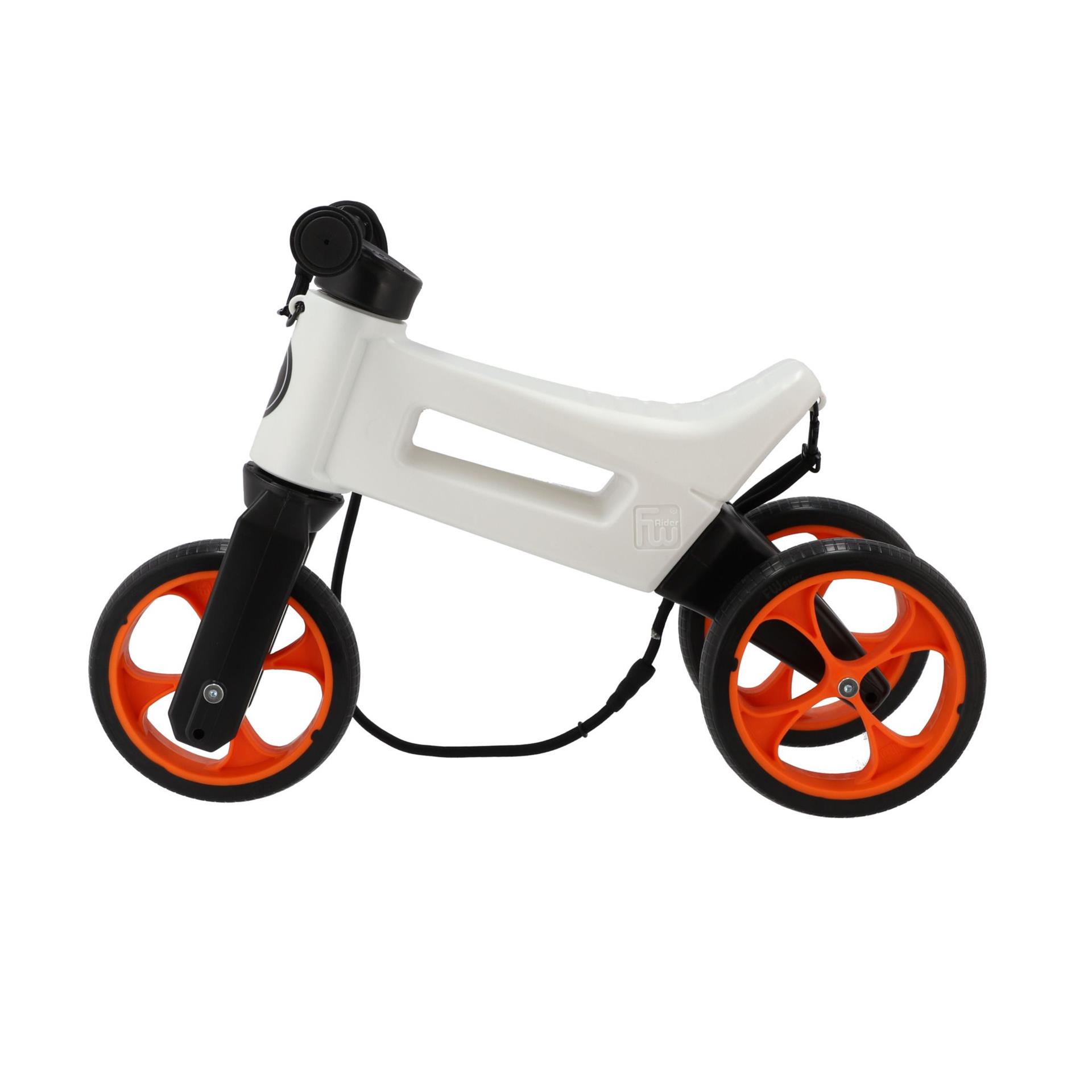 Велосипед FUNNY WHEELS Rider Super Sport, белый/оранжевый