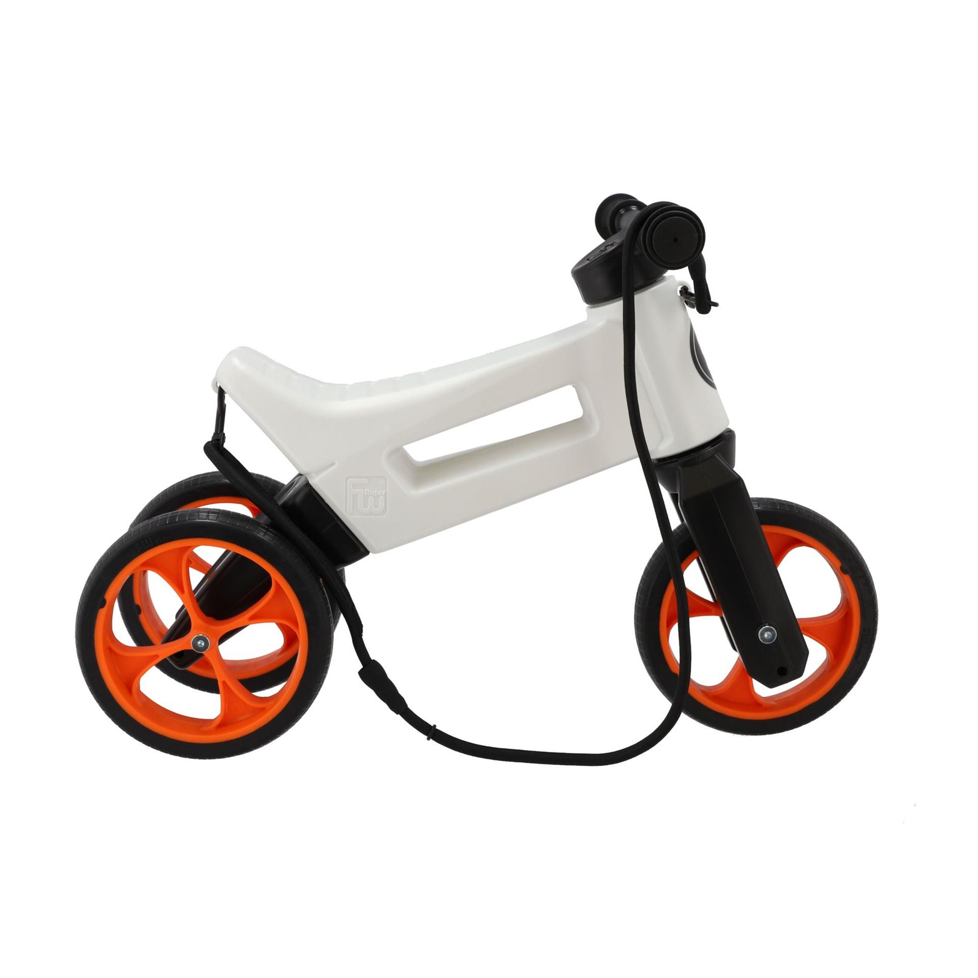 Велосипед FUNNY WHEELS Rider Super Sport, белый/оранжевый