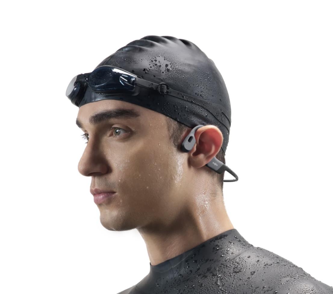 Shokz OpenSwim Pro Bone conduction headphones for swimming, USB-C, Grey