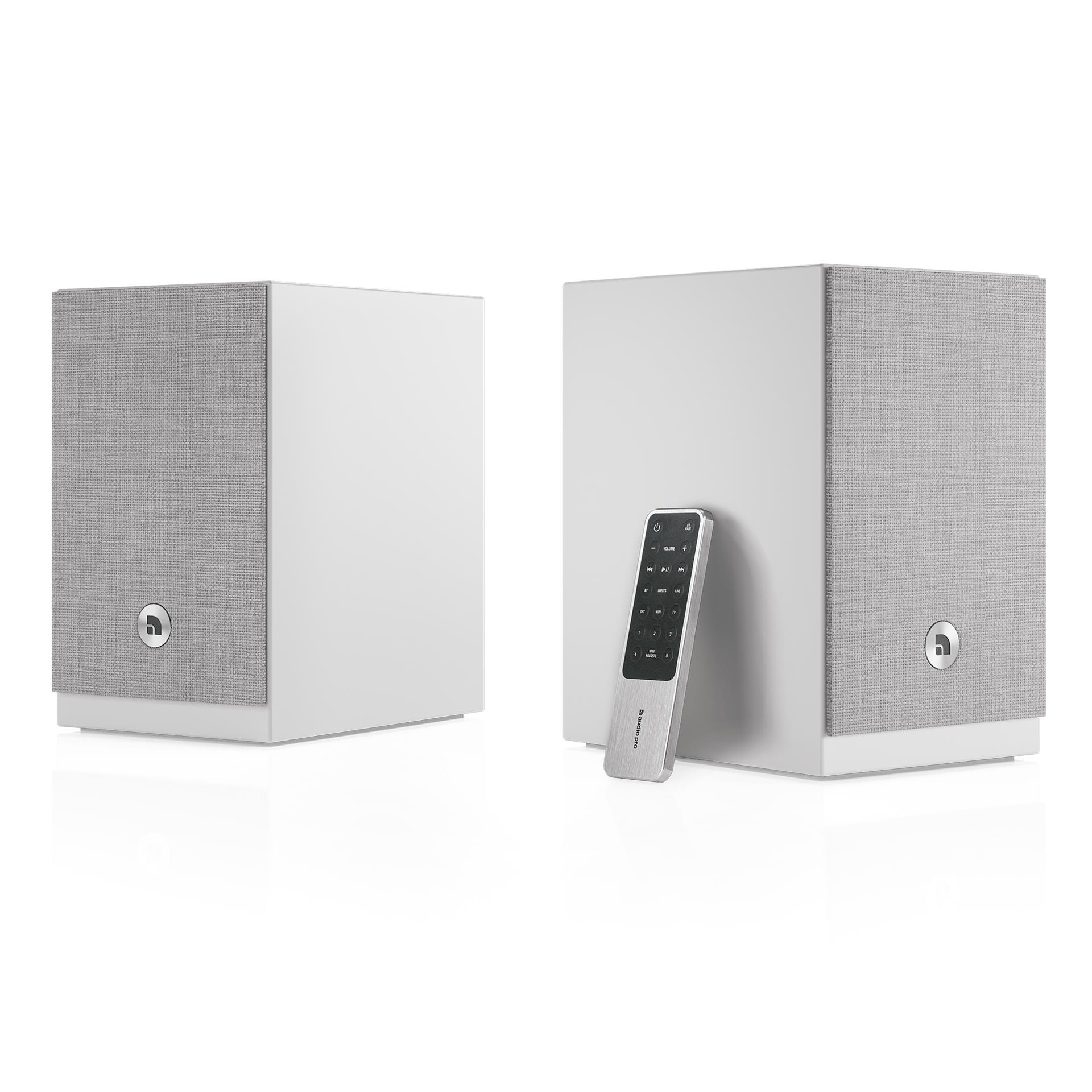 Audio Pro A28 W Стереофоническая акустическая система с басовым фазоинвертором, белый