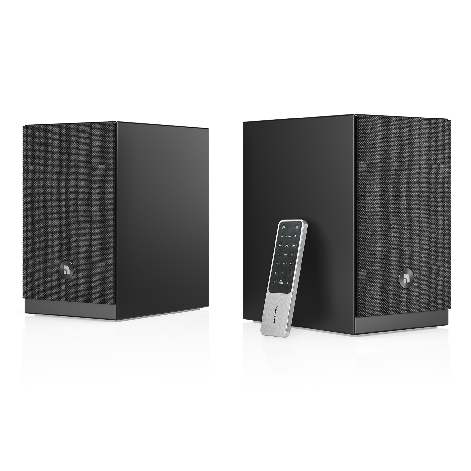 Audio Pro A28 W Powered стереофоническая акустическая система с басовым фазоинвертором, черный